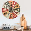 vidaXL Reloj de pared de MDF multicolor 60 cm