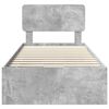vidaXL Estructura de cama con cabecera Gris Concreto 100 x 200 cm
