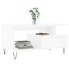 vidaXL Mesa de centro madera contrachapada blanca 90x49x45 cm