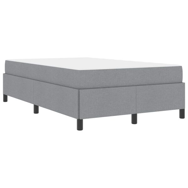 vidaXL Cama tipo Box Spring Gris Claro 120 x 200 cm tela