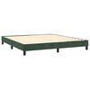 vidaXL Cama box spring con colch&oacute;n terciopelo verde oscuro 160x200 cm