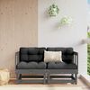 vidaXL Sof&aacute;s de esquina de jard&iacute;n 2 uds madera maciza de pino gris