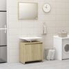 vidaXL Conjunto de muebles de ba&ntilde;o contrachapada color roble Sonoma