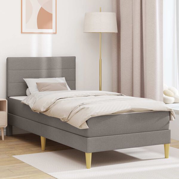 vidaXL Estructura de cama Taup&eacute; 80 x 200 cm Poli&eacute;ster
