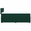 vidaXL Cama box spring con colch&oacute;n terciopelo verde oscuro 80x200 cm