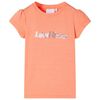 Camiseta infantil de manga casquillo naranja ne&oacute;n 128