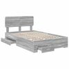 vidaXL Estructura de cama con cabecera Gris Sonoma 120 x 200 cm