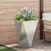vidaXL Jardinera 2 pcs Plateado 50 x 50 x 75 cm Acero Galvanizado