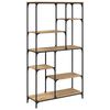 vidaXL Estante de libros 5 niveles 99 x 35,5 x 176 cm Roble artisan