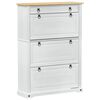 vidaXL Armario Zapatero Corona 99 x 32 x 138 cm Madera de pino macizo