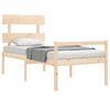vidaXL Cama para personas mayores con cabecero madera maciza 90x200 cm