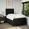 vidaXL Cama box spring con colch&oacute;n tela negro 120x190 cm