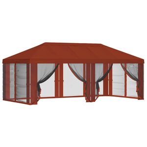 vidaXL Funda de Gazebo con Paredes Laterales 6 x 3 m Terracota