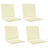 vidaXL Cojines de Asiento y Respaldo Poli&eacute;ster Crema 47 x 45 x 2 cm