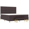 vidaXL Cama tipo Box Spring Marr&oacute;n oscuro 180 x 200 cm tela