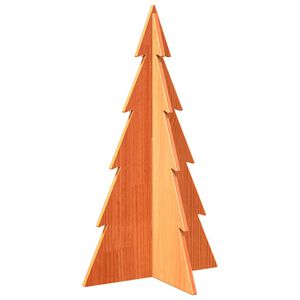vidaXL &Aacute;rbol de Navidad de adorno madera maciza pino marr&oacute;n cera 80 cm