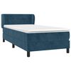 vidaXL Cama box spring con colch&oacute;n terciopelo azul oscuro 90x190 cm