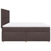vidaXL Cama box spring con colch&oacute;n tela marr&oacute;n oscuro 180x200 cm
