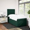vidaXL Cama box spring con colch&oacute;n terciopelo verde oscuro 80x200 cm