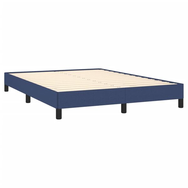 vidaXL Cama sin colch&oacute;n tela azul 140x190 cm