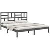 vidaXL Estructura de cama sin colchón madera maciza gris 200x200 cm