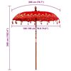 vidaXL Parasol Balin&eacute;s Rojo 185 x 185 x 260 cm Algod&oacute;n