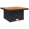 vidaXL Mesa de jard&iacute;n rat&aacute;n sint&eacute;tico y acacia maciza negro 70x70x72cm