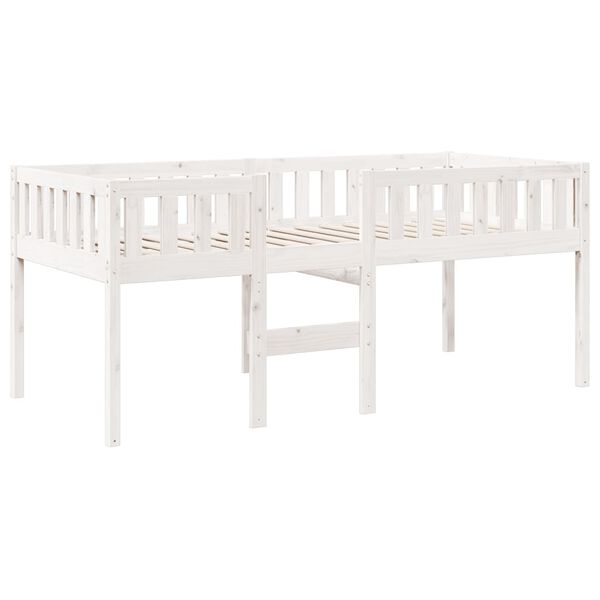 vidaXL Cama para ni&ntilde;os sin colch&oacute;n madera maciza pino blanca 90x190 cm
