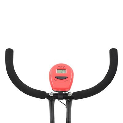 vidaXL Bicicleta estática X-Bike resistencia de cinta roja