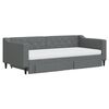 vidaXL Sofá cama nido con cajones tela gris oscuro 90x190 cm