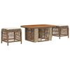 vidaXL Conjunto de Comedor de Jard&iacute;n con coj&iacute;n 3 pcs Beige y Crema