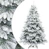 vidaXL &Aacute;rbol de Navidad artificial plegable cubierto de nieve 180 cm