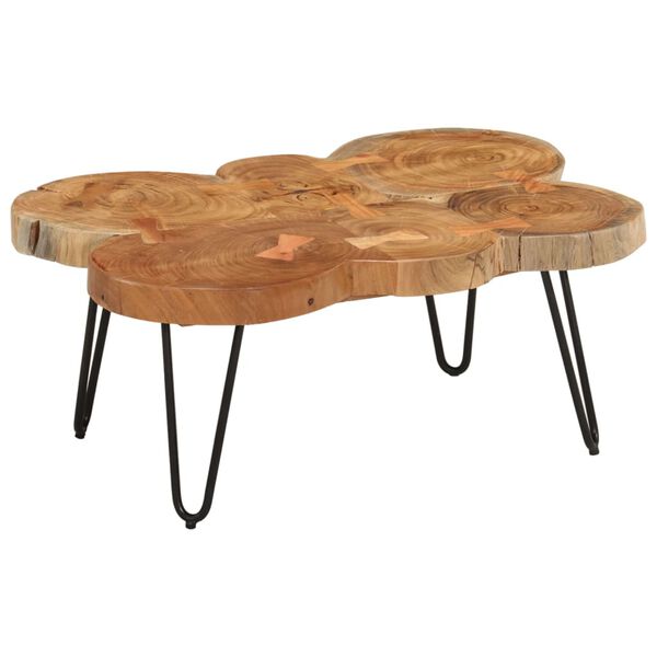 vidaXL Mesa de centro 6 troncos madera maciza acacia 36 cm