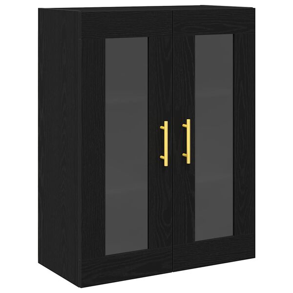 vidaXL Armario de Pared Roble Negro 69,5 x 34 x 90 cm