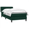 vidaXL Cama box spring con colch&oacute;n terciopelo verde oscuro 90x210 cm
