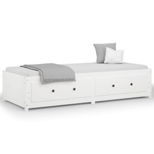 vidaXL Sof&aacute; cama sin colch&oacute;n madera maciza de pino blanco 90x200 cm