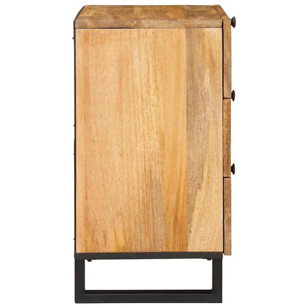 vidaXL Armario de Noche Natural 50 x 33 x 62 cm Madera de mango maciza