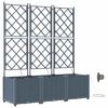 vidaXL Macetero de Jard&iacute;n 3 pcs Gris Claro Acero