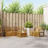 vidaXL Juegos de sof&aacute;s 6 pcs Natural Madera de Acacia S&oacute;lida