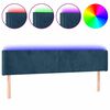 vidaXL Cabecero con LED de terciopelo azul oscuro 203x16x78/88 cm