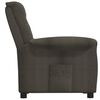 vidaXL Sill&oacute;n reclinable de tela de microfibra gris oscuro