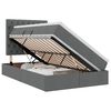 vidaXL Cama de almacenamiento LED con colch&oacute;n Gris oscuro 120 x 190 cm
