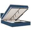 vidaXL Cama otomana con colch&oacute;n tela azul 140x190 cm