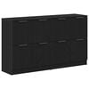 vidaXL Aparador 2 pcs Roble Negro 60 x 30 x 70 cm Madera de ingenier&iacute;a