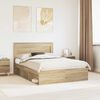 vidaXL Estructura de cama Sonoma 140 x 200 cm Madera de pino macizo