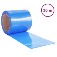 vidaXL Tira de cortina para puertas PVC azul 200x1,6 mm 10 m