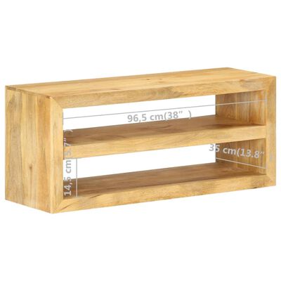 vidaXL Mueble para la TV madera de mango maciza 107x35x45 cm