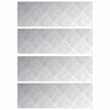 vidaXL Pelda&ntilde;o 4 uds. 60 x 20 cm Plateado Aluminio Rectangular