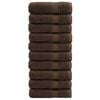 vidaXL Toallas de ducha SOLUND 10 uds marr&oacute;n 70x140 cm 600 gsm