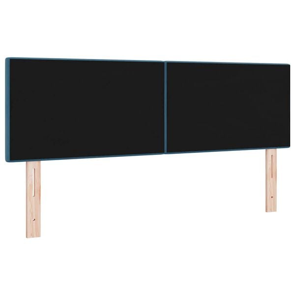 vidaXL Cabecero con cabecera Azul Oscuro 160 cm Cuero sint&eacute;tico